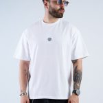 Oversized T shirt Grey Logo