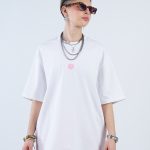 Oversized T shirt Pink Logo